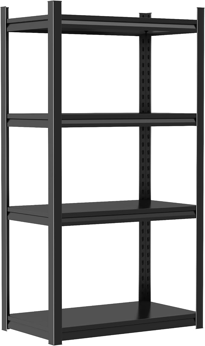 Garage Storage Shelves, 4-Tier Metal Shelving Unit, Adjustable, Double-Layer by Beaunatixx