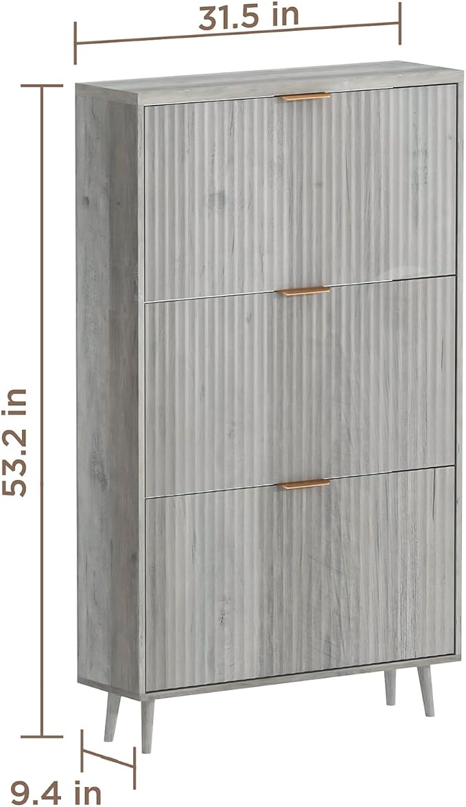 Shoe Cabinet Storage, Modern Freestanding Organizer - Image 2