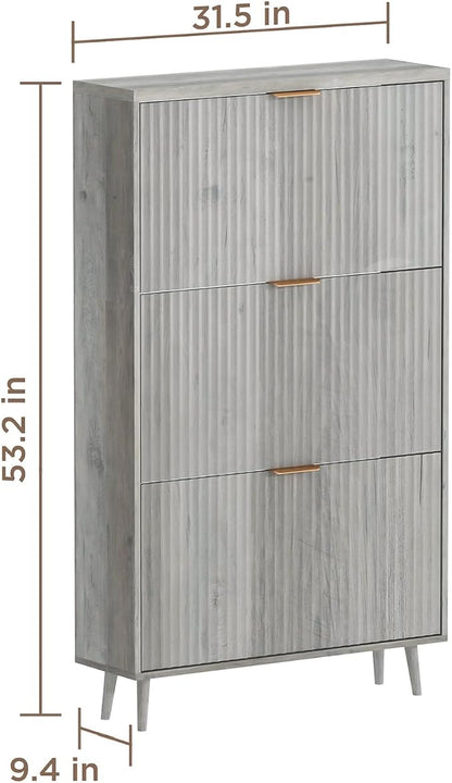 Shoe Cabinet Storage, Modern Freestanding Organizer - Image 2