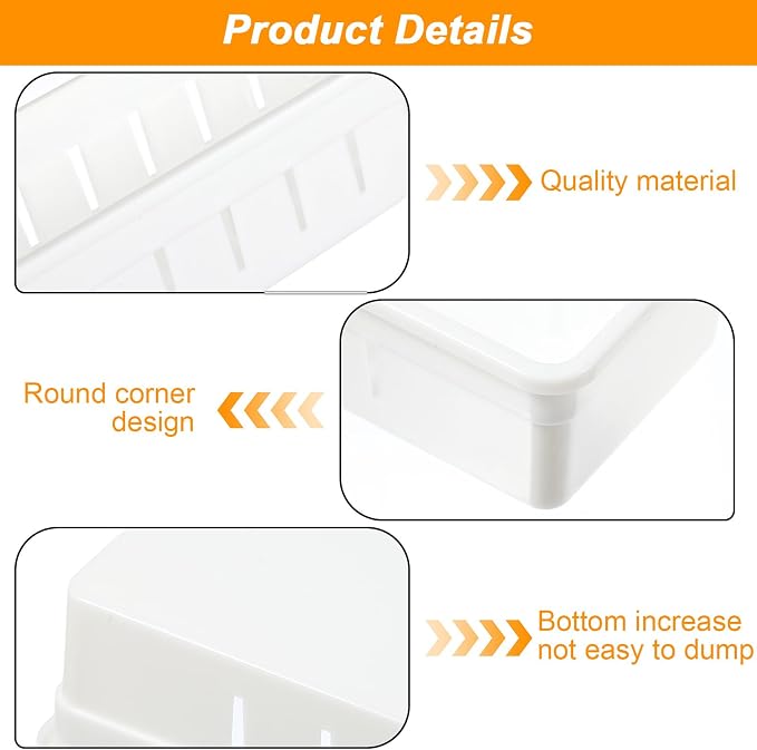 6 PCS Desk Drawer Organizer, Bathroom Drawer Organizer Trays - Image 3