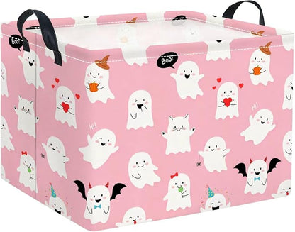 Halloween Basket Cute Baskets for Kids Pumpkin Basket Rectangular Storage Bin by TIBAOLOVER