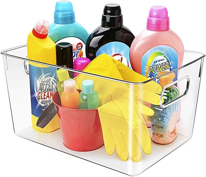 Clear Plastic Storage Bins, Pantry Organizers and Storage, Kitchen Organization - Image 7