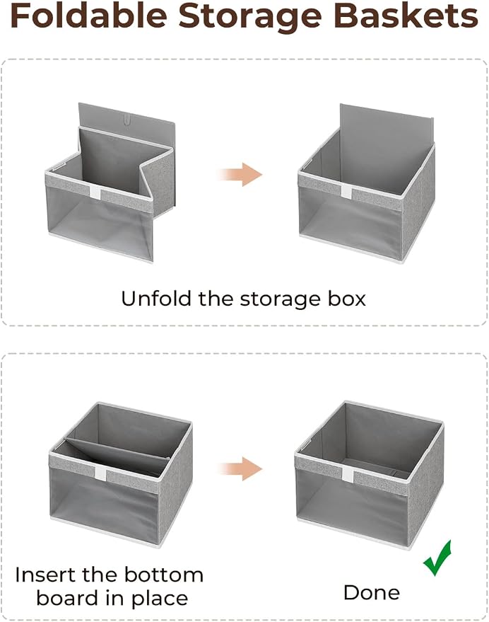 StorageWorks Closet Storage Bins, Large Storage Baskets - Image 8