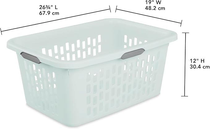 Sterilite Laundry Basket, Plastic Clothes Hamper, Large Rectangle Bin - Image 3