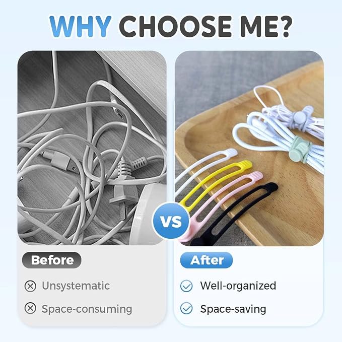 Data Cable Organizer, Reusable Cable Management Organizers - Image 3