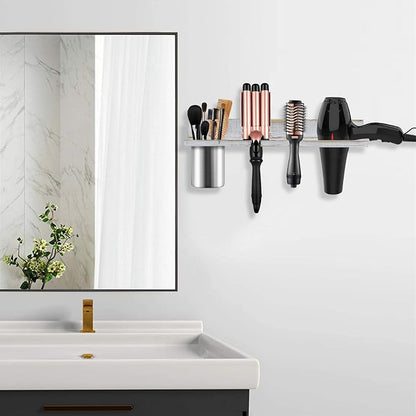 Hair Tool Organizer Wall Mounted, Sturdy Pine Wood Construction, Removable - Image 2
