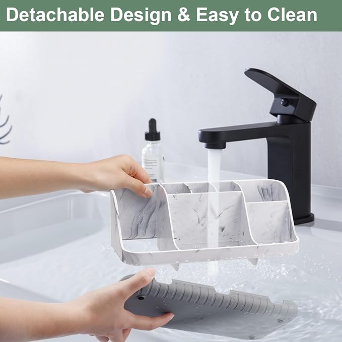 Marble Bathroom Countertop Organizer - Image 3