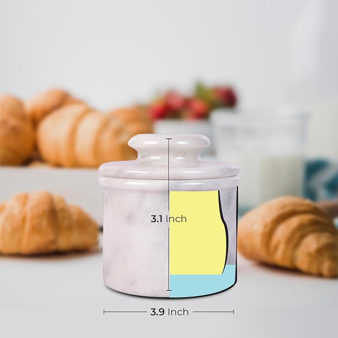 Butter Crock With Lid- Perfect Butter Keeper Crock- Classic Butter Bowl- - Image 4
