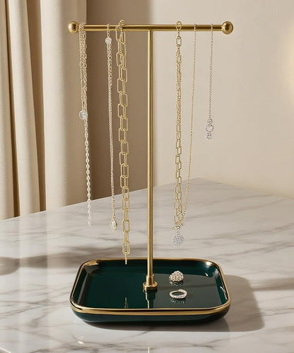 VROOMIUM Necklace Holder- Ceramic Base 1ft Height Jewelry Organizer Stand - Image 8