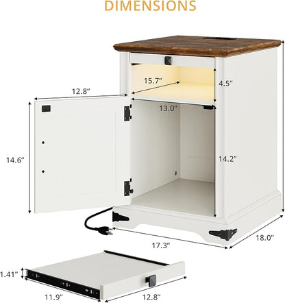 IRONCK Farmhouse Nightstand - Image 3