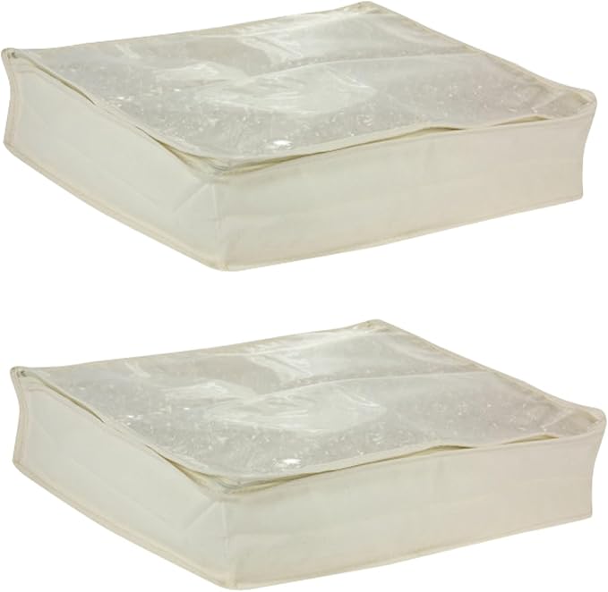 Household Essentials Canvas Sweater Storage Bags 2 Pack, Breathable Under Bed & by HouseholdEssentials