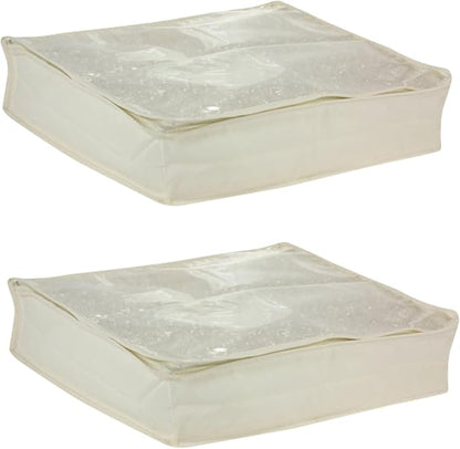 Household Essentials Canvas Sweater Storage Bags 2 Pack, Breathable Under Bed & by HouseholdEssentials