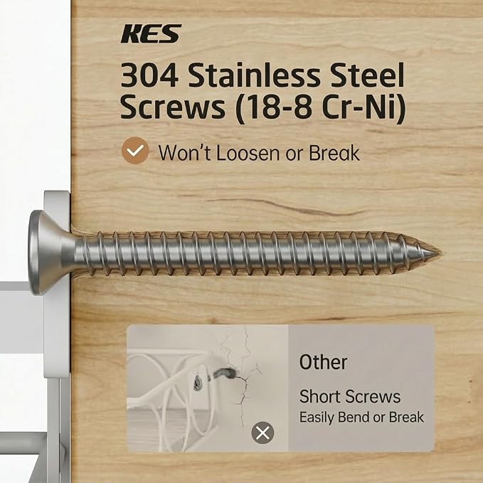 KES 90lb Heavy-Load Ironing Board Hanger Wall Mount, One-Piece Metal Frame - Image 4