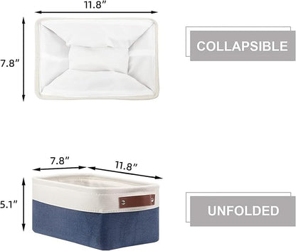 HNZIGE Small Baskets for Storage Fabric Storage Baskets for Shelves, Foldable - Image 6