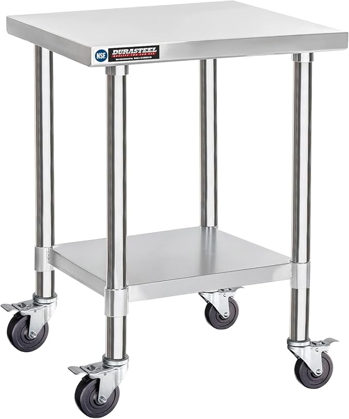 DuraSteel 30x18 NSF Stainless Steel Cart Work Table by DuraSteel