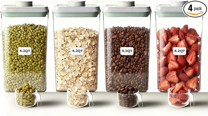 Large Pop Airtight Food Storage Containers Set by Unknown