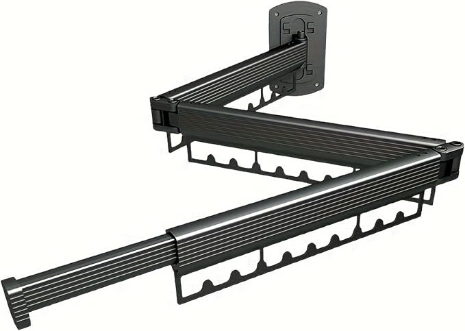 Wall Mounted Drying Rack, 220LB Capacity Tri-Fold Aluminum Clothes Airer by MovocrooiMiner