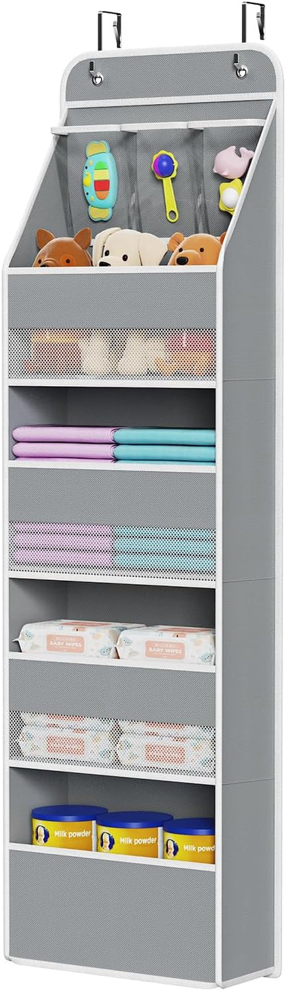 Univivi 5-Shelf Fabric Door Storage Over Door Hanging Organizer by Univivi