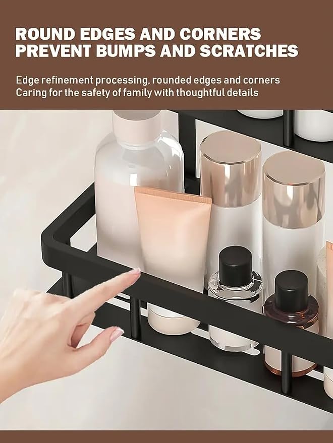 Over Door Shower Caddy, 2-Tier Storage Rack, 11.81x5.31 Inch Shelves, No - Image 8
