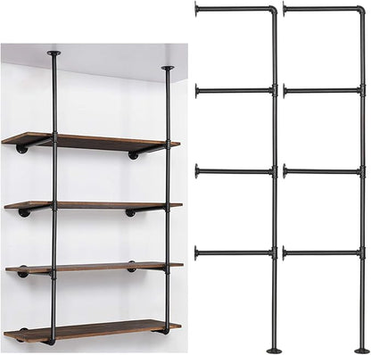 LIANTRAL Industrial Wall Mount Iron Pipe Shelf, DIY Open Bookshelf, Retro by LIANTRAL