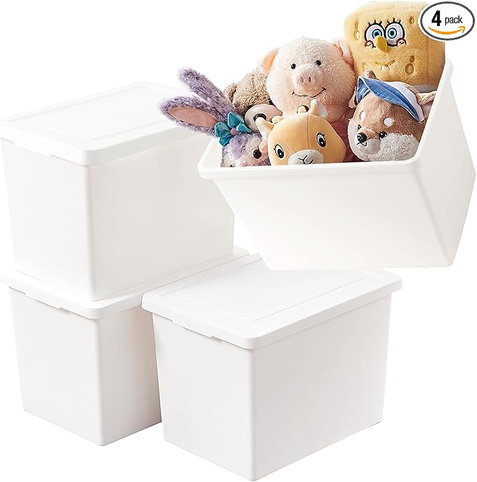 27 Quart White Storage Bins by Yishyfier