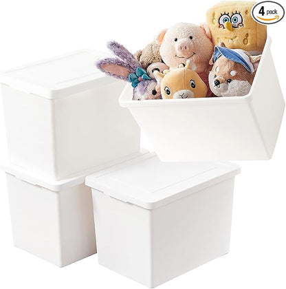 27 Quart White Storage Bins by Yishyfier