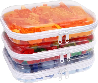 Clear Hard Plastic Zipper Case, Transparent Double Zippers Hard Pouch by Unknown
