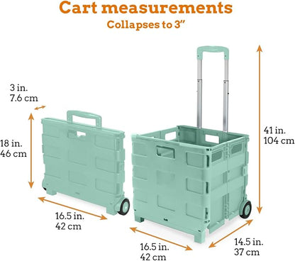 Ultra-Slim Rolling Collapsible Storage Pack-N-Roll Utility-carts, - Image 2