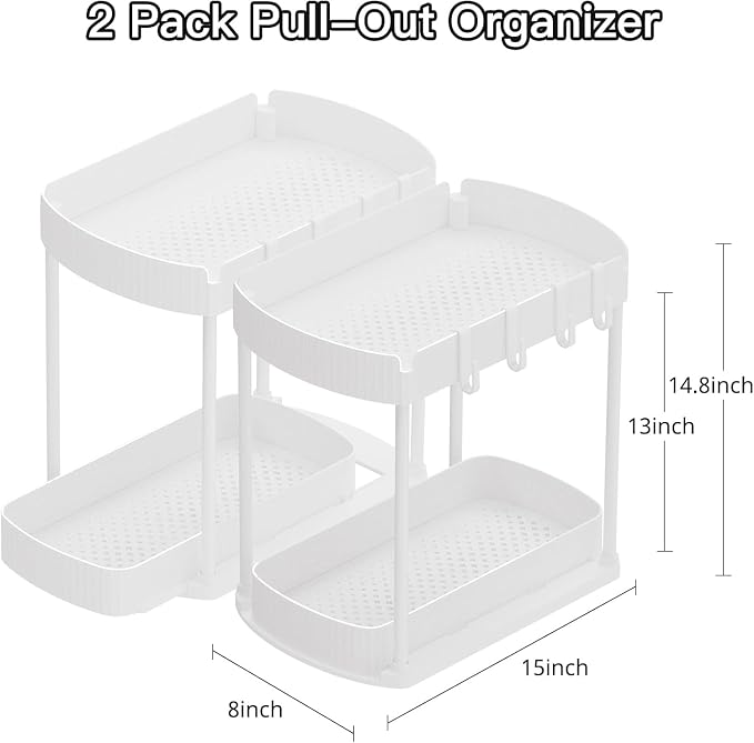 Multi-Purpose Pull-Out Storage Organizers, Under Sink & Cabinet Storage - Image 8