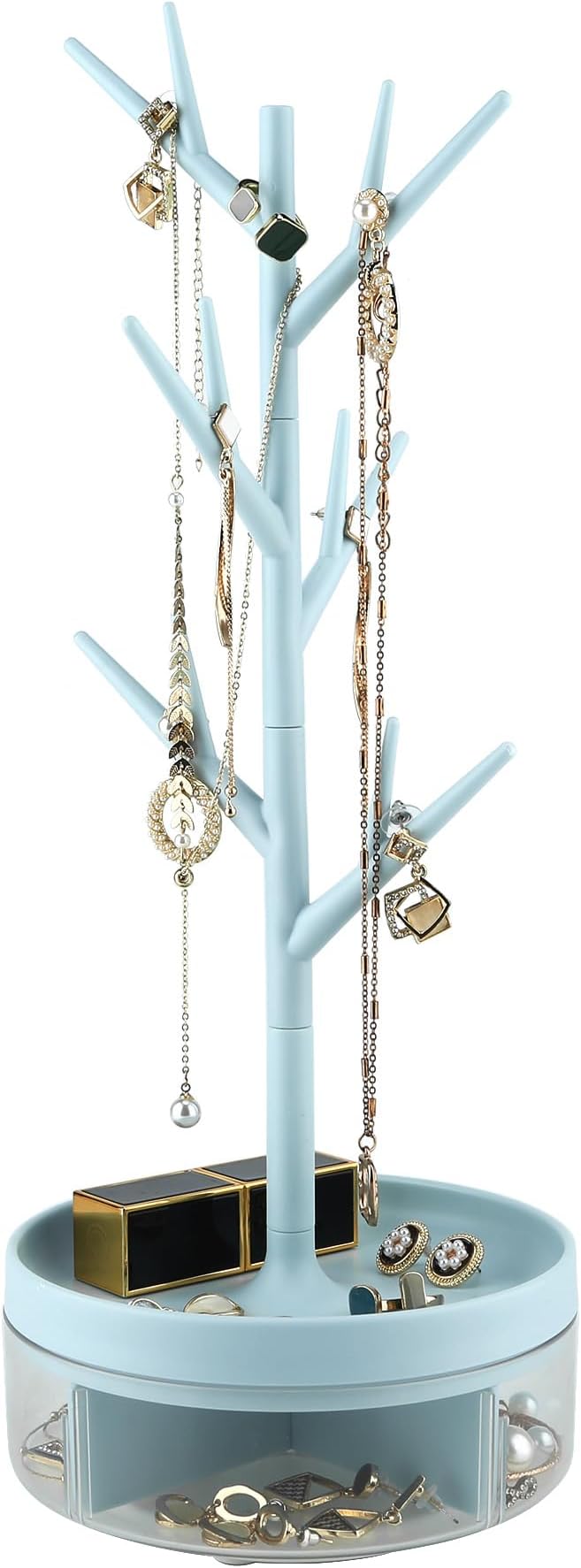 Branch Jewelry Rack With Rotatable Base and Storage Box Tree Tower Rack Hanging by Half+Room