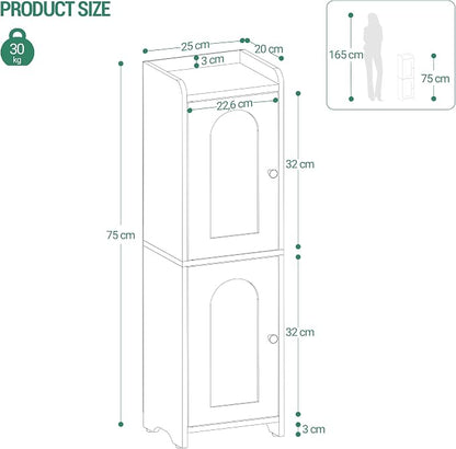 Hzuaneri Bathroom Storage Cabinet, Small Corner Floor Cabinet - Image 2