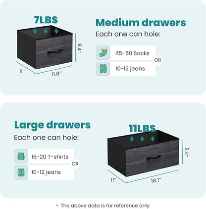 OLIXIS 7 Drawer Closet Organizer, Storage Tower - Image 3