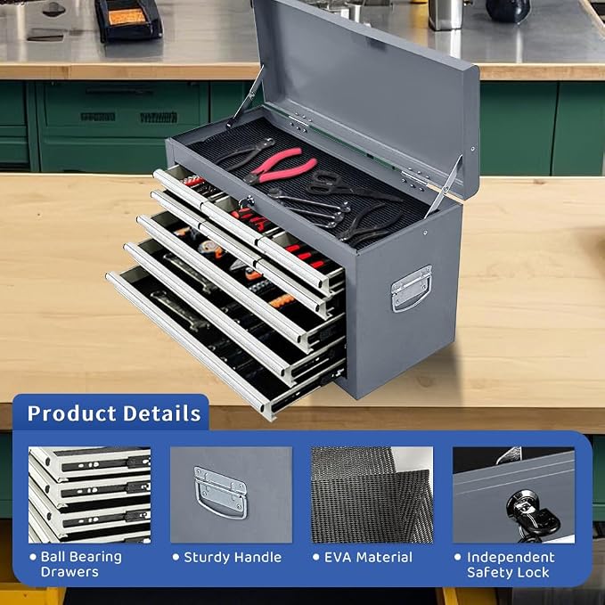 13-Drawer Rolling Tool Chest, 2 in 1 Detachable Tool Chest, Tool Box - Image 4
