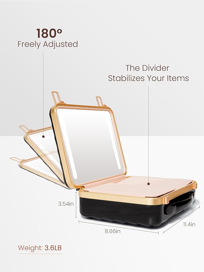 ROWNYEON Travel Makeup Case - Image 6