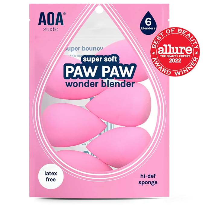 AOA Studio Collection makeup Sponge Set Latex Free and High-definition Set of 6 - Image 2
