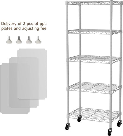 Golpart Small Shelves Storage Wire Metal Adjustable Shelf Unit - Image 3