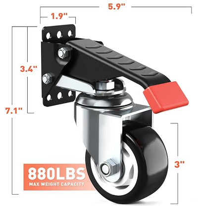 SPACEKEEPER Workbench Casters Kit 880 Lbs - Image 2