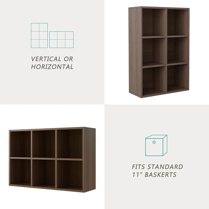 6-Cube Storage Shelf Bookcase - Image 4