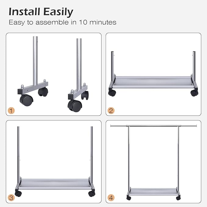 MISSLO Short Clothing Racks for Hanging Clothes - Image 8