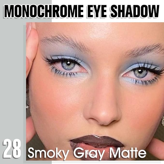 Grey Single Matte Eyeshadow Makeup, Neutral Powde Eye Shadow - Image 2