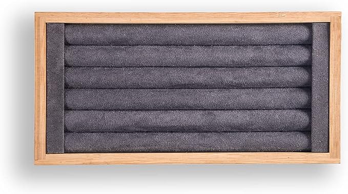 Coward Bamboo Ring Earrings Display Holder Jewelry Storage Tray Organizer by FocusOnJewelryDisplay15yrs