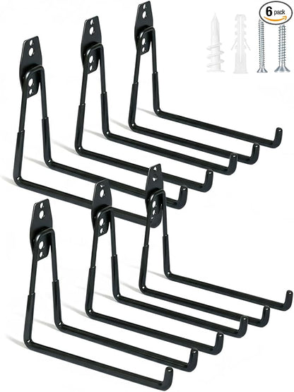 WMK 7.3'' Heavy Duty Garage Hooks, 6 Pack Wall Mount Garage Storage Hooks by WMK