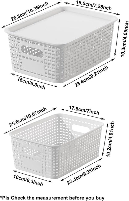 White Plastic Storage Baskets - Image 5