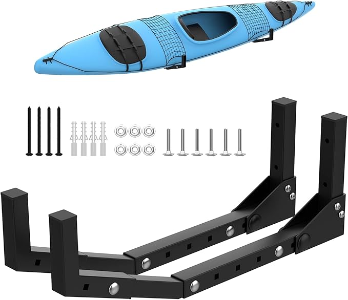 WALMANN Wall Mount Kayak Storage Rack, Kayak Hooks by WALMANN