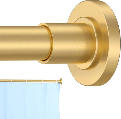 CorkLatta Gold Shower Curtain Rod 31 to 68 Inch, 1 Inch Diameter Adjustable by CorkLatta
