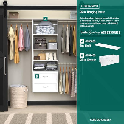ClosetMaid SuiteSymphony Hanging Closet Kit Includes Tower, Closet Rods - Image 10