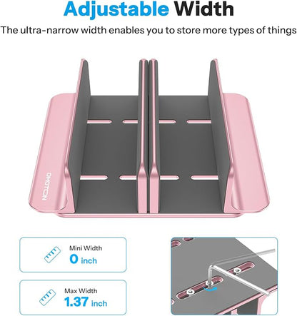 OMOTON Vertical Laptop Stand, Desktop Aluminum Mac Book Stand - Image 2