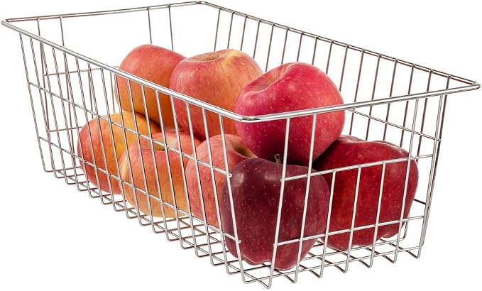 Wire Storage Baskets Freezer Organizing Bins Pantry Food Storage Organizer - Image 4