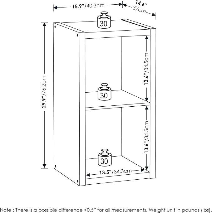 2-Cube Cubicle Bookshelf, Cube Bookcase - Image 2
