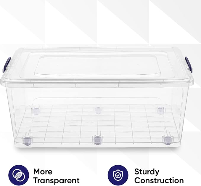 Superio Storage Bins with Lids- Clear Boxes - Image 7